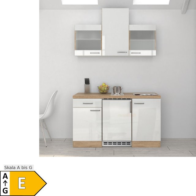 Küchenzeile Flex-Well Valero G-150-1002-003 mit Schranktüren und Schubladen, Breite: 150 cm, Höhe: 82 cm, Tiefe: 57 cm - Bild 1