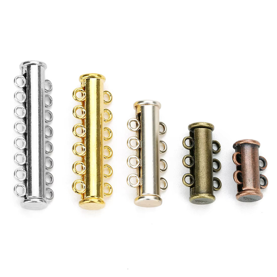 5 Stück magnetische Verschlüsse, Schiebebuhren, vergoldet - Bild 4