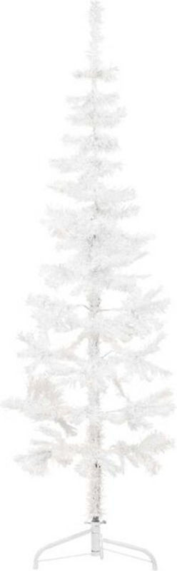 Vidaxl Künstlicher Halb-Weihnachtsbaum mit Ständer in Weiß, Höhe: 180 cm - Bild 1
