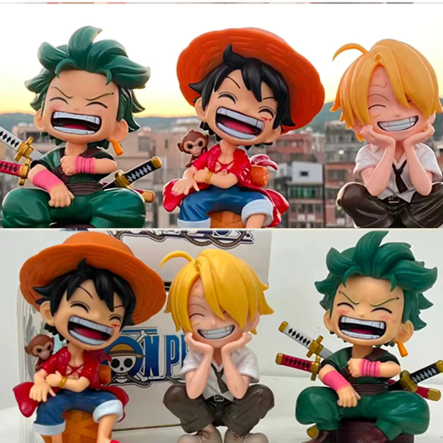 Bandai One Piece Monkey D Luffy Q-Version PVC-Modell, 6-teiliges Set - Bild 2