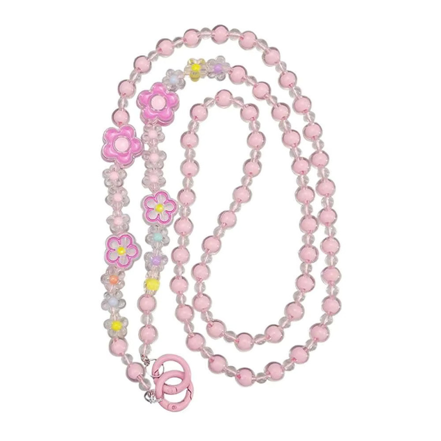 Halskette mit Blume und Perle, Unisex - Bild 2