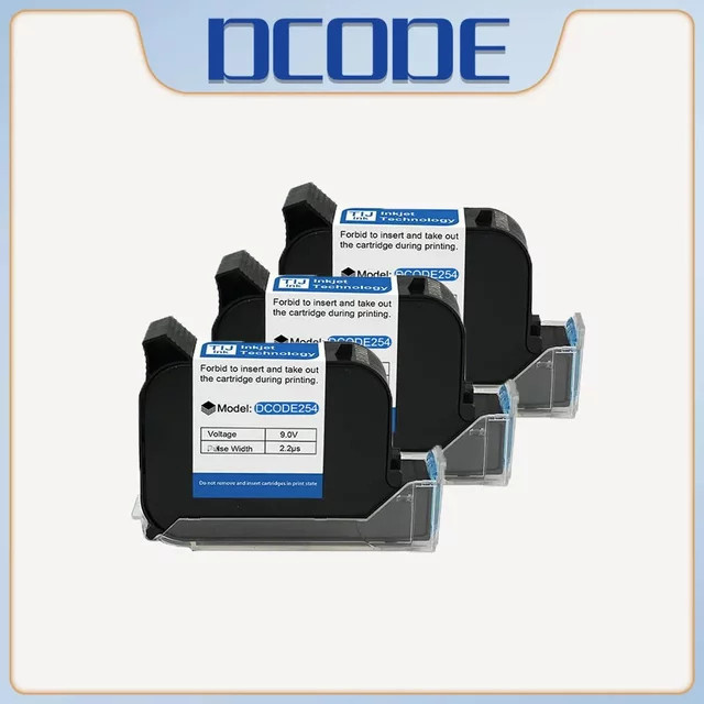 DCODE254 Tragbarer Thermo-Tintenstrahldrucker mit 25,4 mm Druckbreite und schnell trocknender schwarzer Lösungsmittel-Tinte - Bild 1