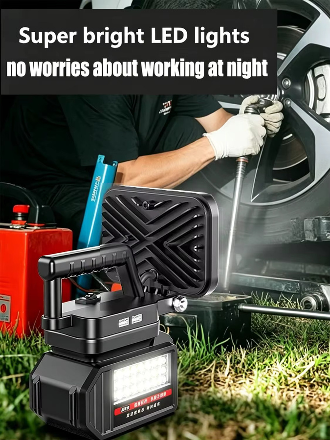 DeWalt Kabellose LED-Arbeitsleuchte in Schwarz mit verstellbarem Winkel und Notlichtfunktion für 18-20V Li-Ionen-Akkus - Bild 3