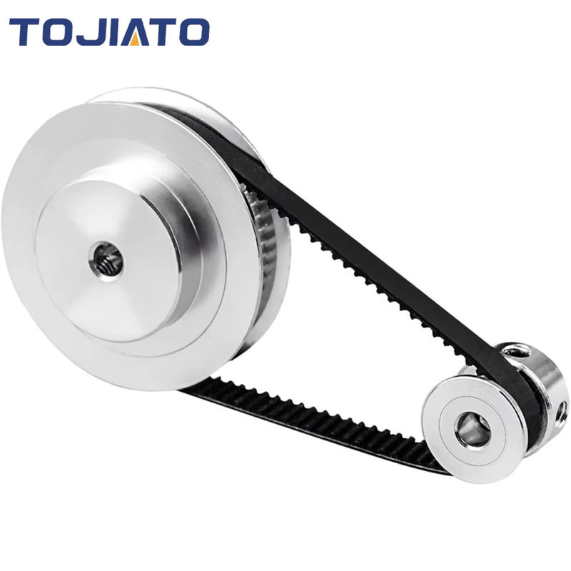 Tojiato GT2 Synchronriemensatz mit 60 und 20 Zähnen, 1:3 Untersetzungsverhältnis, Bandbreite: 6 mm, Farbe: Silber - Bild 5