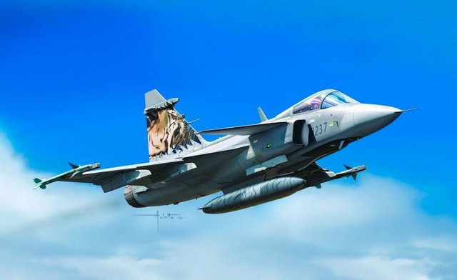 Italeri JAS 39 Gripen, Fahrzeug, 1:72, Grau - Bild 1