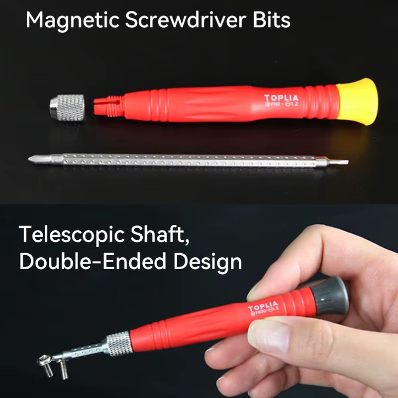 TOPLIA 6-teiliges Präzisions-Schraubendreher-Set zum Ausziehen für die Reparatur von Elektronik und Kleingeräten - Bild 3