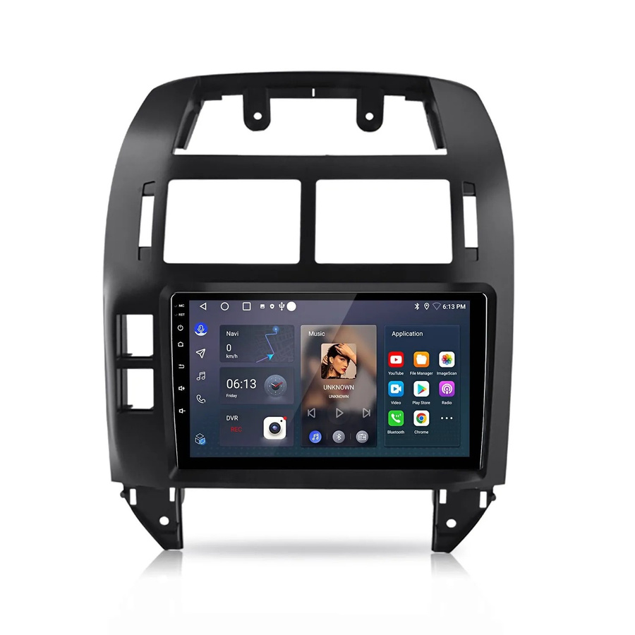 Junsun Autoradio für VW Polo MK4 2001-2011 mit 2 GB RAM, 64 GB Speicher, Bluetooth, Wi-Fi und USB-C in Schwarz - Bild 2