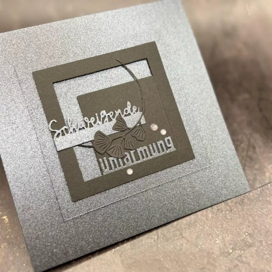 Klassische deutsche Trauer-Metall-Stanzformen für DIY Scrapbooking, Kartenherstellung und Dekoration - Bild 2