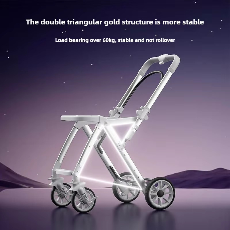 Leichter Kombi-Kinderwagen in Grau und Silber für Babys von 0 bis 3 Jahren mit umkehrbarer Sitzposition - Bild 2
