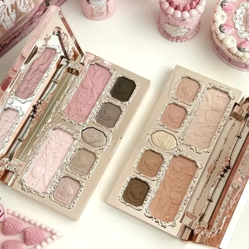 Flower Knows Strawberry Cupid Make-up-Palette, Matt, Glitter Schimmer - Bild 1