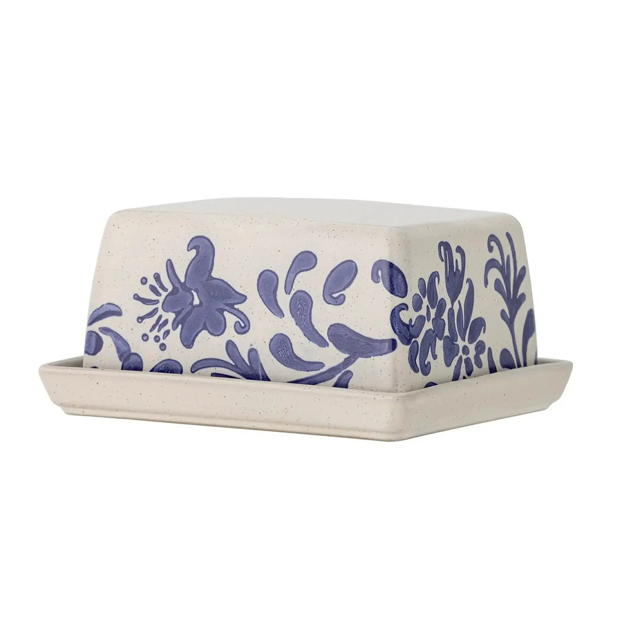 Bloomingville Butterdose aus Keramik in Blau Petunia - Bild 1