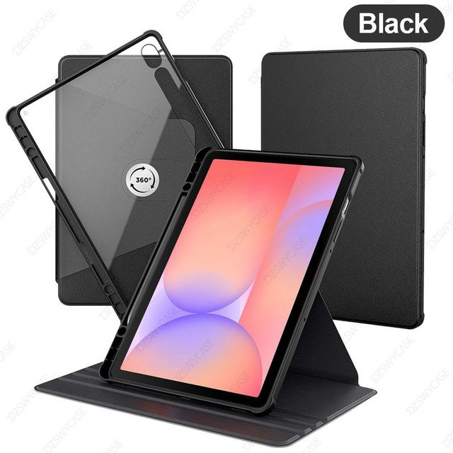 Schutzhülle kompatibel mit Samsung Galaxy Tab S10, S9 FE und S10 Lite 10,9 Zoll sowie S9 11 Zoll mit 360 Grad Drehung in Schwarz - Bild 1