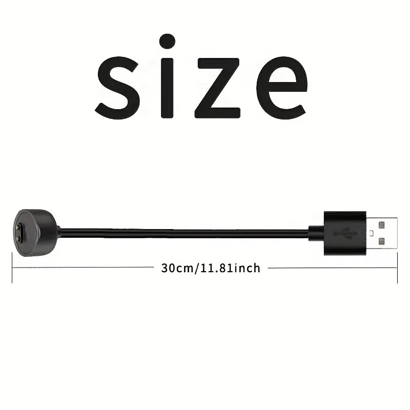 2 Stück USB-Ladekabel für Xiaomi Mi Band 5 6 7 Ladestation in Schwarz - Bild 2