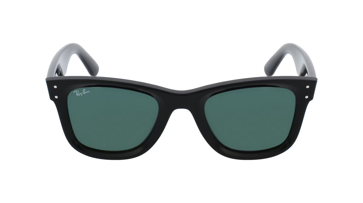 Ray-Ban RBR0502S Sonnenbrille, Vollrand, quadratisch, Kunststoff, Unisex, schwarz, grün - Bild 1