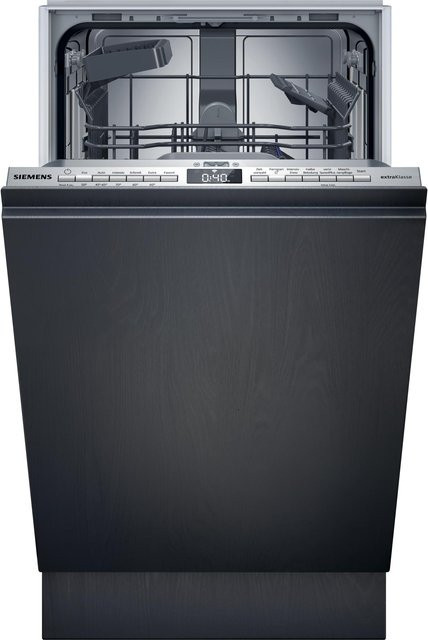 Siemens SR83EX02LD vollintegrierbarer Geschirrspüler mit Aquastop und App-Steuerung, Schwarz, Breite: 45 cm - Bild 1