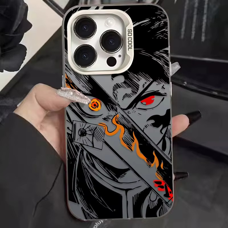 Beast Kingdom Anime Demon Slayer Frosted Case für iPhone 11 bis iPhone 17 Pro Max, Acryl und Silikon Hard Cover, Mehrfarbig - Bild 2