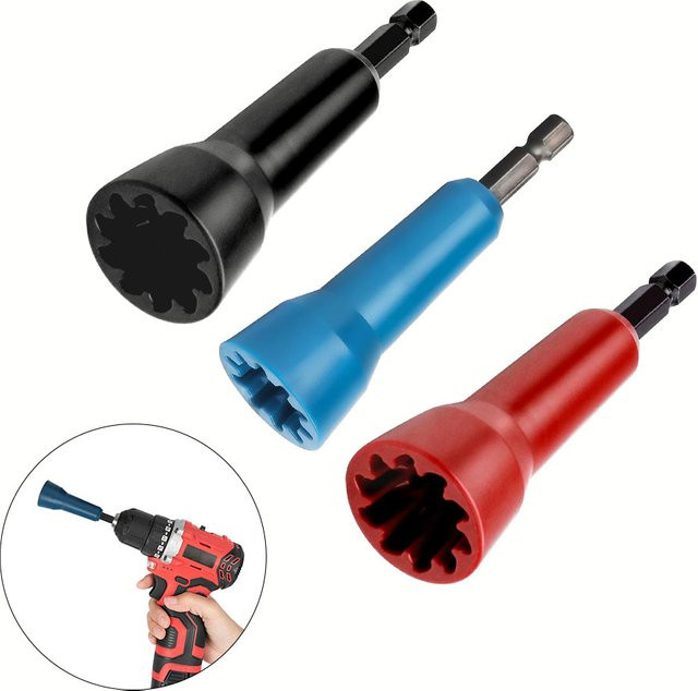 Vibratite Automatische Elektrische Abisolierzange in Rot für Bohrmaschinen zum Kabel abisolieren und verdrehen - Bild 1