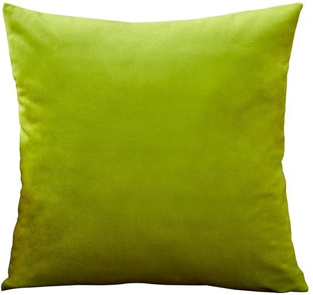 CANIRICA Samt Kissenbezug in Gelb, quadratischer Zierkissenbezug für Sofa und Wohnzimmer, B/T/H: 45 x 45 x 0 cm - Bild 1