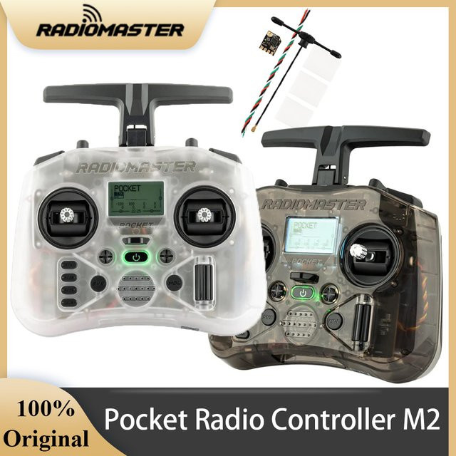 RadioMaster Pocket Radio Controller mit Hall Gimbal, EdgeTX und ELRS CC2500 in Anthracite/Transparent inklusive BAT RP1 Empfänger für deine FPV Drohne - Bild 1