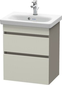 Duravit Waschtischunterschrank DuraStyle in Taupe/Beige, wandhängend, 2 Schubladen, B: 50 cm, T: 36,8 cm, H: 61 cm - Bild 1