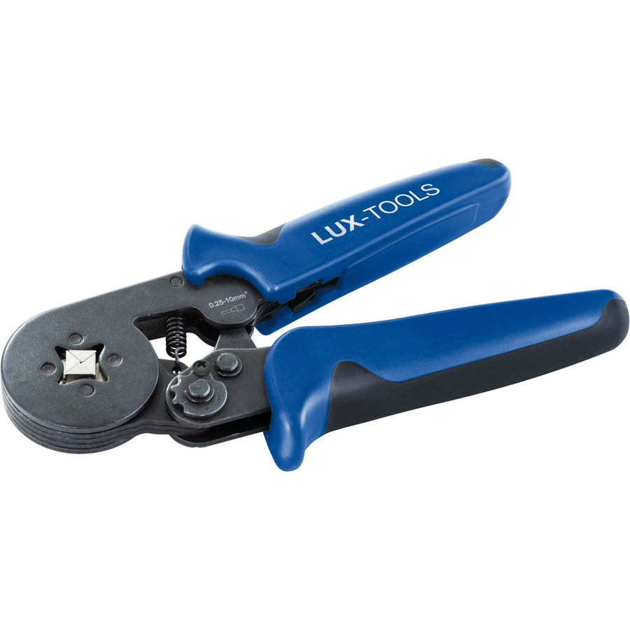 LUX-TOOLS Crimpzange Comfort aus Stahl in Blau, Länge: 175 mm - Bild 2