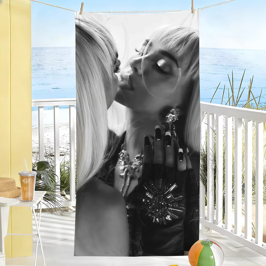 Bad La J-Joia Gyal Sänger Handtuch Schwarz für Strand und Sport B/T/H: 70 x 40 x 40 cm - Bild 4