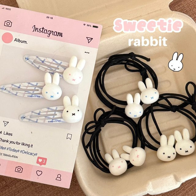 Miffy Kaninchen BB Haarspangen, 2/12 Stück, Haarklammern - Bild 1