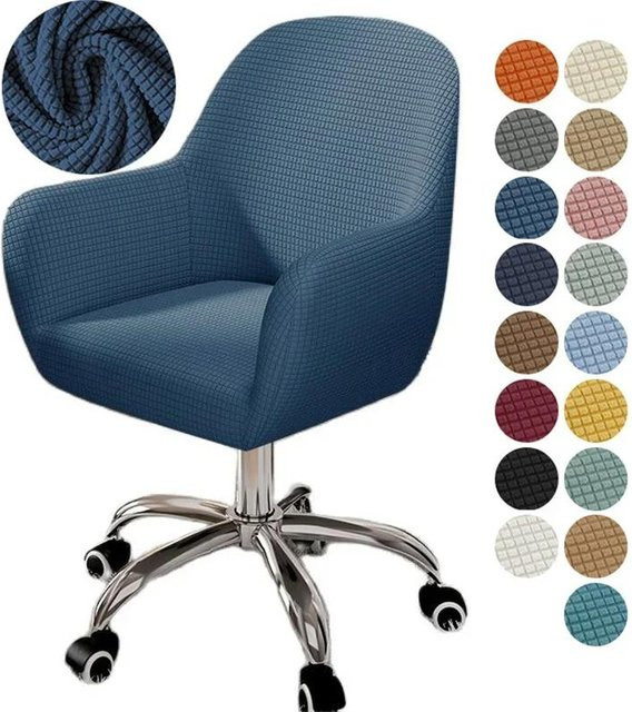 Bestbags Hochlehnenstuhlbezug aus Stretch-Polarvlies in Blau für Esszimmerstühle und Bürosessel - Bild 1