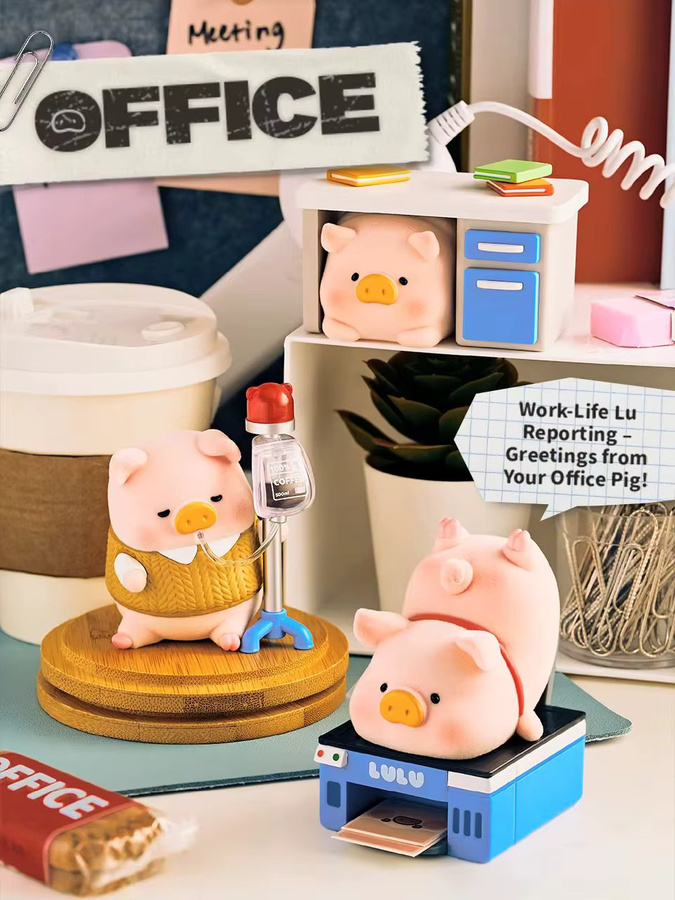 52TOYS LuLu das Schweinchen Büro-Serie, Actionfigur, Mystery Box - Bild 1