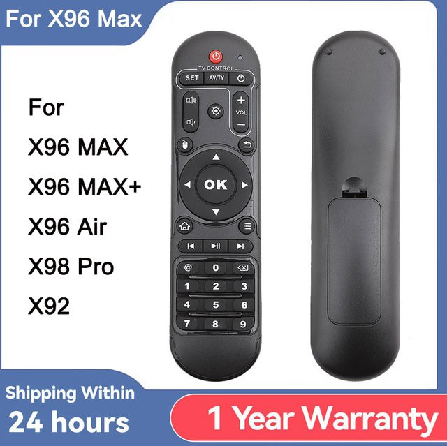 SkyBeats Universal-Fernbedienung für Android TV Boxen X96 Max, X96 Max Plus, X96 Air und X98Pro in Schwarz - Bild 1