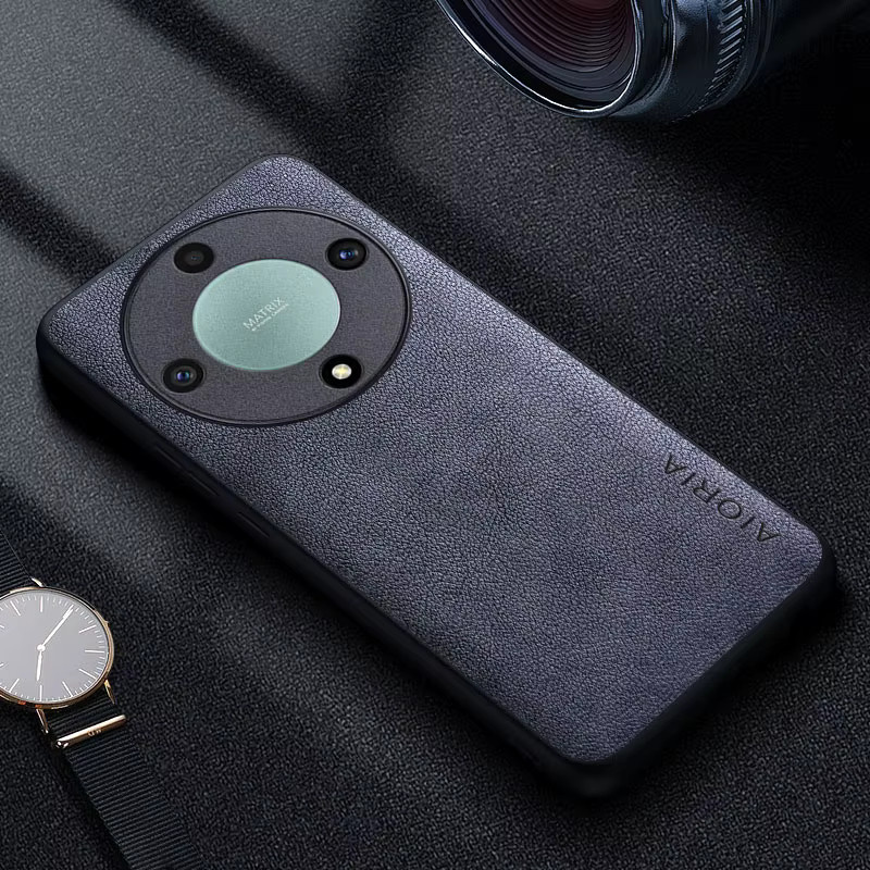Premium Leder Handyhülle im Retro Business-Stil für Honor X9a, X8, X6 und Honor 8X (5G/4G) in Rot - Bild 2