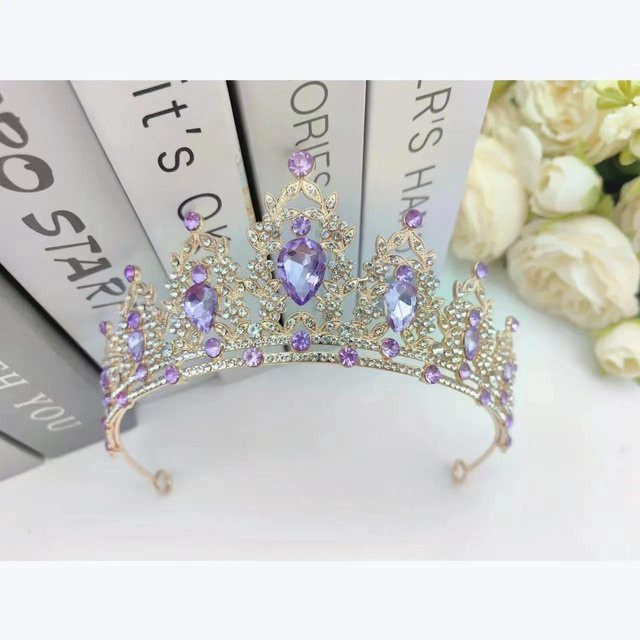 YIRAN Prinzessinnenkrone Tiara, Kristall, Weiß, Kinder - Bild 1
