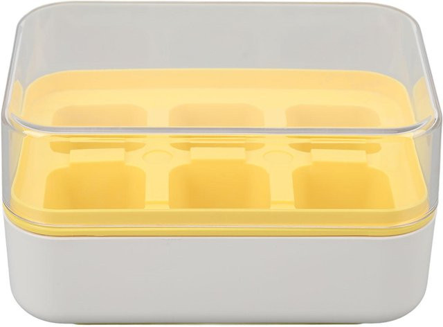 Fishine Eiswürfelform aus Silikon mit Deckel für Cocktails und Whiskey, Weiß, 6 Mini-Eiswürfel - Bild 1