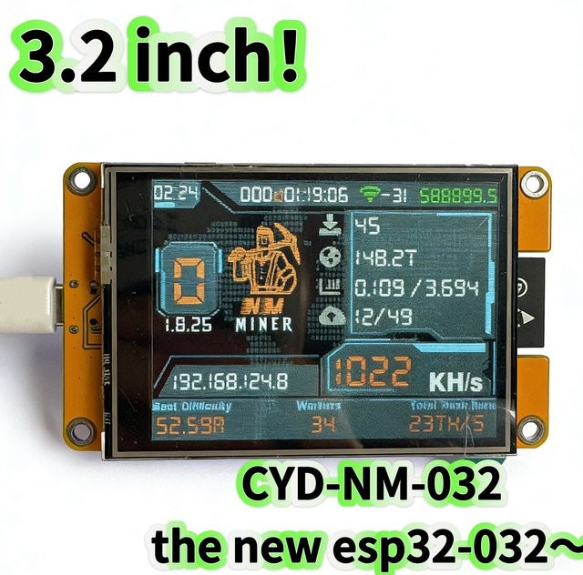 Heltec Automation NerdMiner V2 Lucky Miner ESP32 mit 3,2 Zoll Smart Display für Bitcoin Solo Lottery 960KH/s - Bild 1