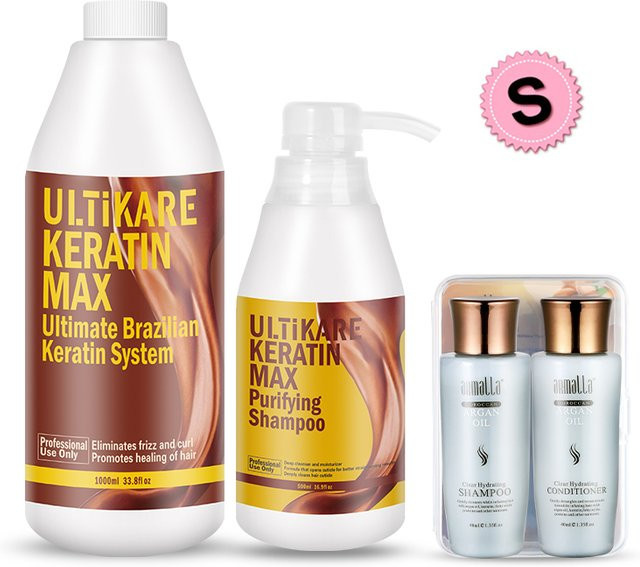 Keratin Haarbehandlung mit Shampoo, 1000 ml + 500 ml, Unisex - Bild 1