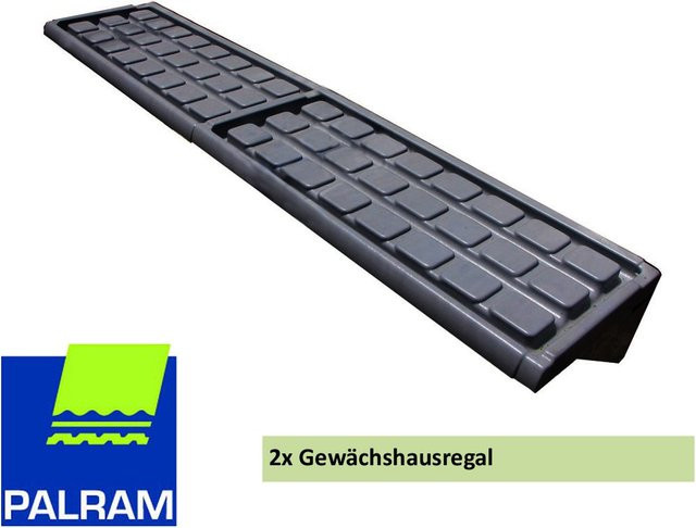 Palram Twin Shelf Kit Gewächshausregal Doppelset aus Anthrazit mit verstellbaren Regalböden aus PVC-Kunststoff und verzinktem Stahl - Bild 2