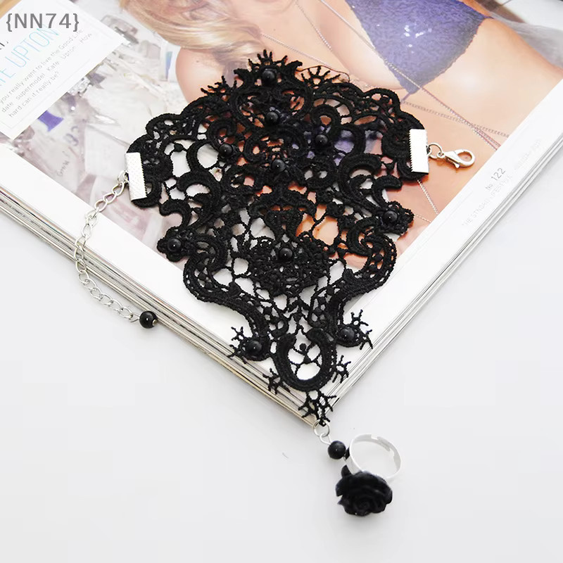JETTING Sklavenhandschuh, Rose, Perle, Spitze, Schwarz, Damen - Bild 1