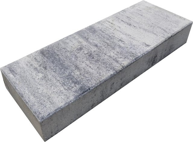 EHL Blockstufe in Weiß-Anthrazit-Nuanciert aus Beton, B/T/H: 100 x 35 x 15 cm - Bild 1