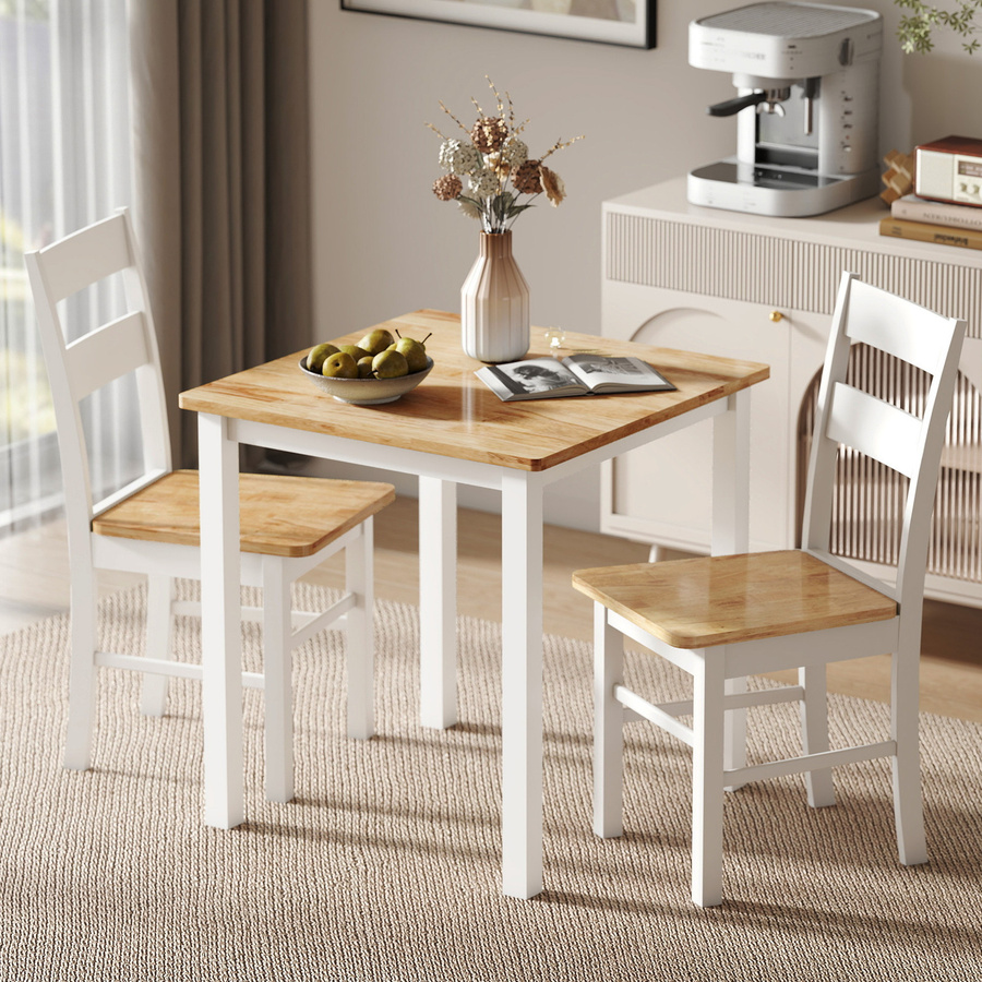 HOMCOM Esstisch aus Holz in Eiche, moderner quadratischer Küchentisch für 2-4 Personen, B/T/H: 69 x 69 x 75 cm - Bild 2