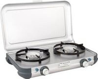 Campingaz Camping Kitchen 2 CV Gaskocher aus emailliertem Stahl in Silber und Schwarz - Bild 1