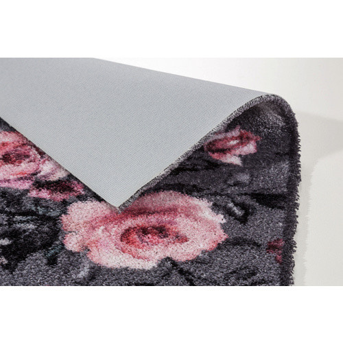 Astra Sauberlaufmatte Pure und Soft mit Blumenmuster in Grau, B/T: 50 x 150 cm, Höhe: 0,7 cm - Bild 3