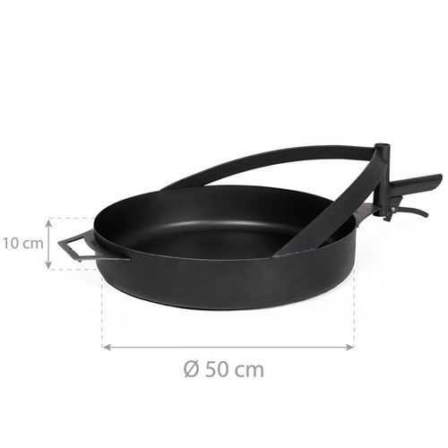 CookKing Grillpfanne aus Stahl für Feuerschalen Bandito und Montana X, schwarz, B/T/H: 50 x 50 x 10 cm - Bild 2