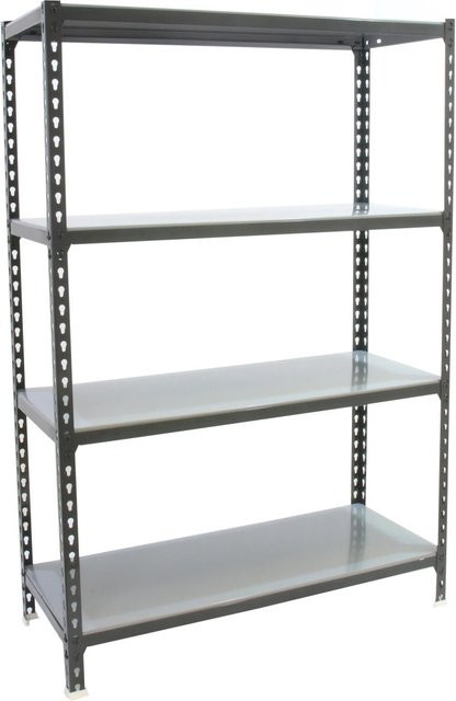PROREGAL Schwerlastregal Mid Metal Shark aus Metall in Anthrazit, H x B x T: 150 x 110 x 30 cm, mit verstellbaren Fachböden - Bild 1