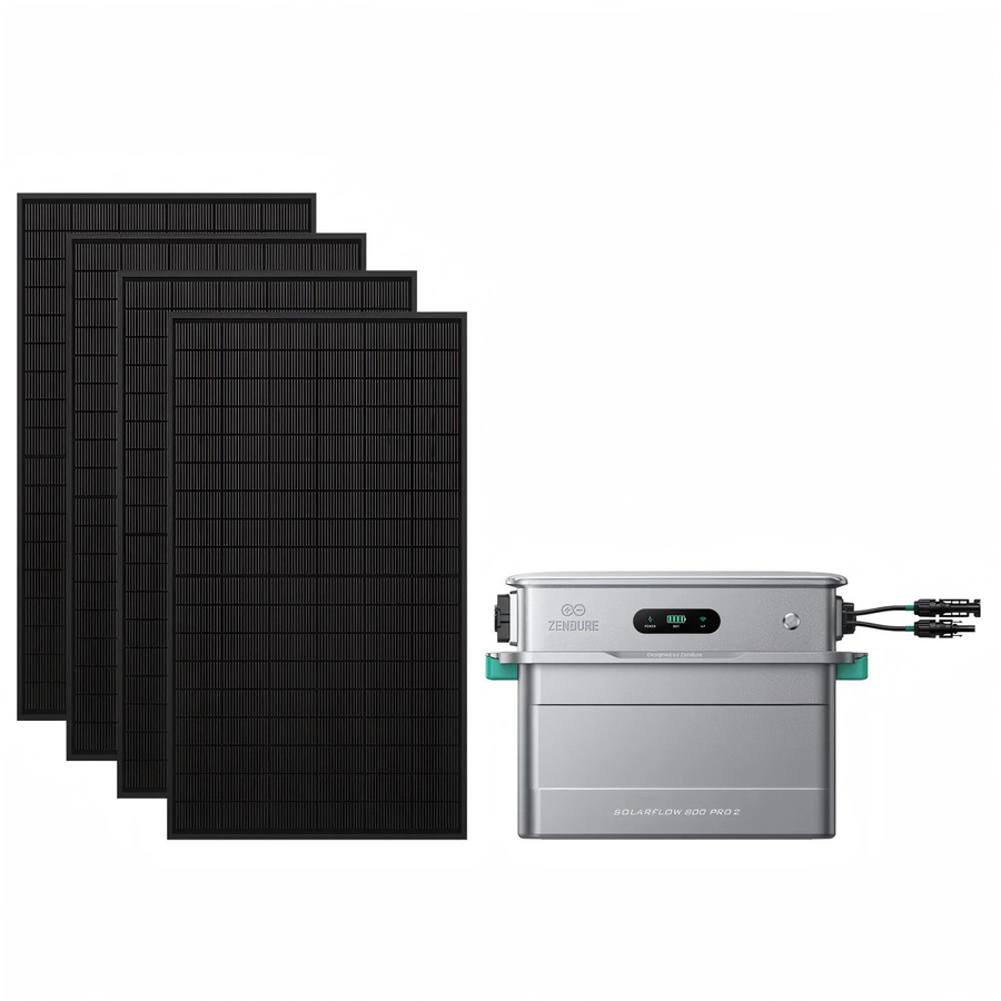 Zendure SuperCharged SolarFlow 800 Pro 2 Photovoltaikanlage Komplettset in Schwarz und Grau - Bild 2