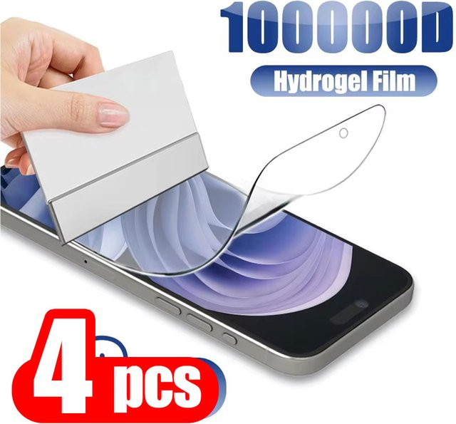 Hydrogel Display Schutzfolie für Samsung Galaxy A56 5G A72 A36 5G A51 A54 A17 A07 A52 A16 A15 A32 A26 A25 A13 A22, Vollabdeckung, Transparent - Bild 1