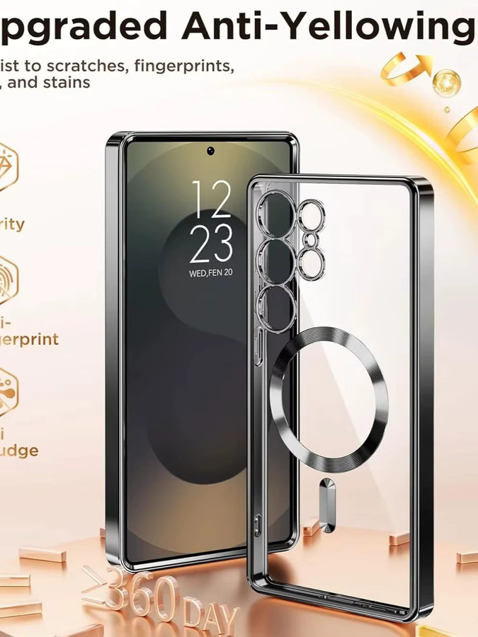 Magnetische Luxus-Handyhülle mit vollständigem Kameraschutz für Samsung Galaxy S26 Ultra und Galaxy S26+, Transparent - Bild 6