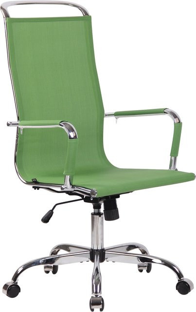 TPFLiving Bürostuhl Brand Mesh in Grün mit Armlehnen und Rollen, modern und drehbar, B/T/H: 59,0 x 65,0 x 122,0 cm - Bild 1