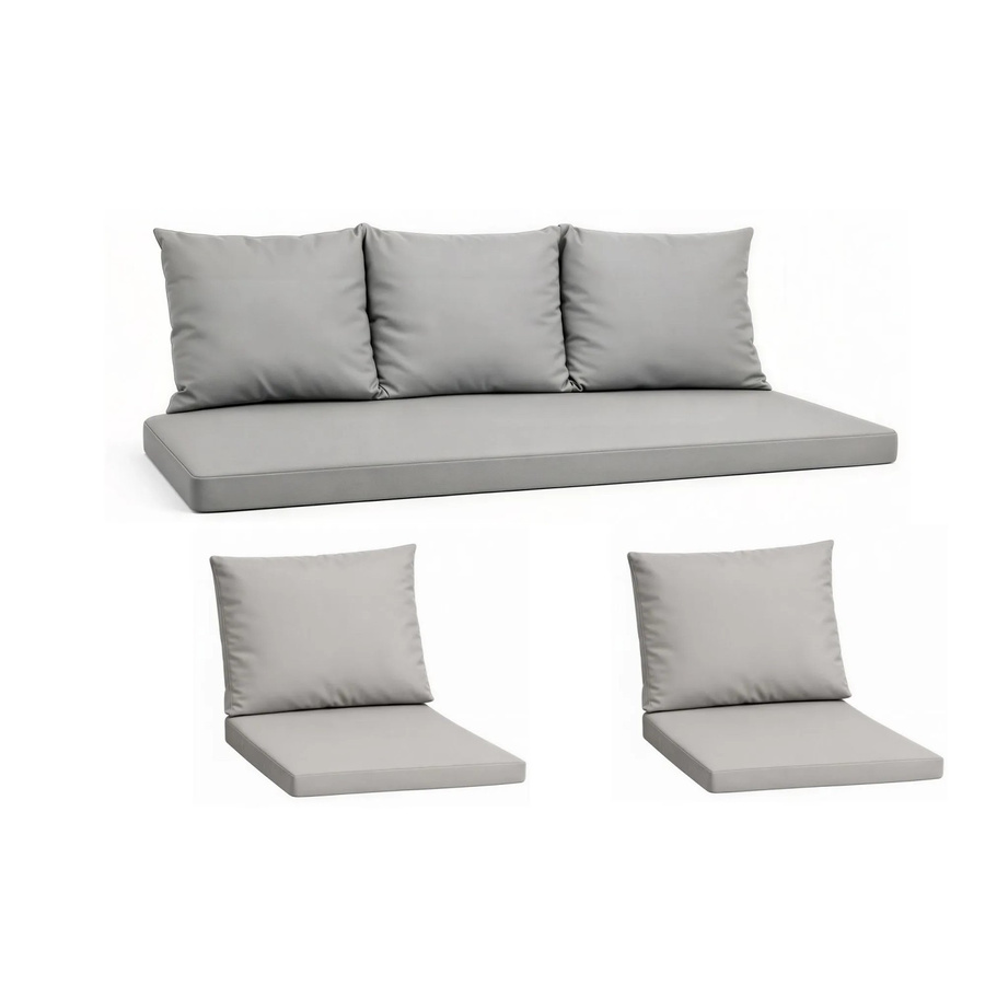 Setgarden Komfort Set Gartenloungekissen für Technorattan-Möbel in Grau, 1-teilig, Breite: 140 cm, Tiefe: 50 cm - Bild 2