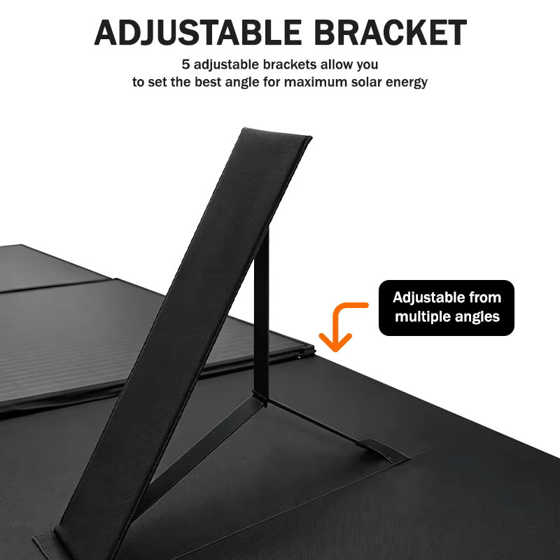 CHUBAN Tragbares faltbares Solarpanel 300W in Schwarz, IP68 wasserdichtes Solarladegerät für Powerstation, Wohnmobil und Camping - Bild 2