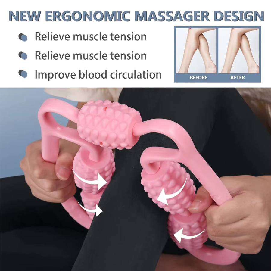 FITPERT Muskelmassagerolle für Deep Tissue, manueller Schaumstoff-Massageroller, Unisex - Bild 4